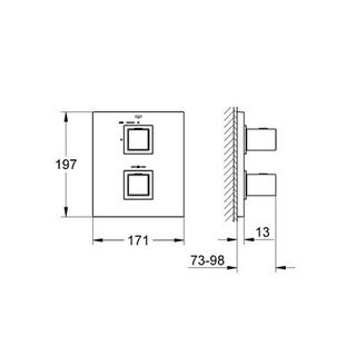 Термостат для душа Grohe Grohtherm Cube 19959000 скрытого монтажа