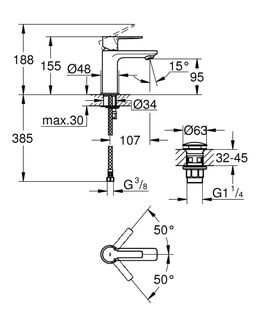 Смеситель для раковины Grohe Lineare New 23791001
