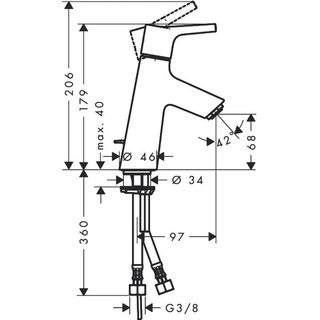 Смеситель для раковины Hansgrohe Talis S New 72010000