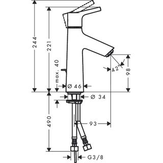 Смеситель для раковины Hansgrohe Talis S New 72020000