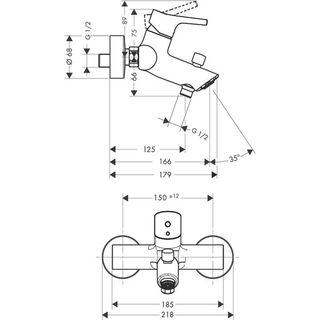 Смеситель для ванны Hansgrohe Talis S New 72400000