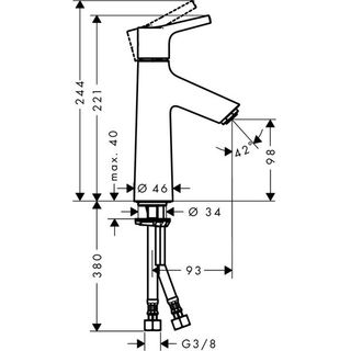 Смеситель для раковины Hansgrohe Talis S New 72021000