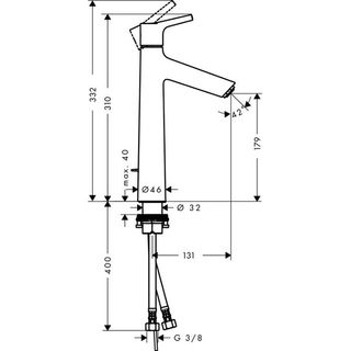 Смеситель для раковины Hansgrohe Talis S New 72031000 высокий