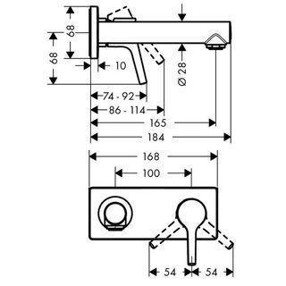 Смеситель для раковины Hansgrohe Talis S New 72110000 настенный