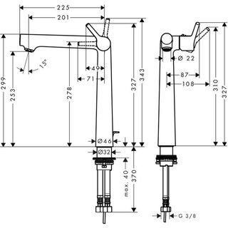 Смеситель для раковины Hansgrohe Talis S New 250 72115000