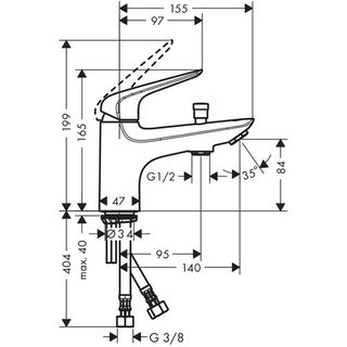 Смеситель для ванны Hansgrohe Novus 71321000 на борт