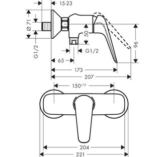 Смеситель для душа Hansgrohe Novus 71060000