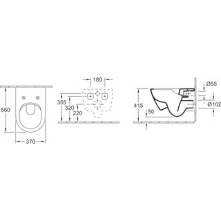 Унитаз подвесной Villeroy & Boch Subway 2.0 DirectFlush 5614R2R1 CeramicPlus (безободковый) с микролифтом