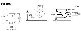 Унитаз подвесной Villeroy & Boch Avento Directflush SlimSeat 5656RSR1 с микролифтом