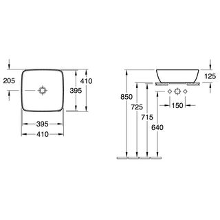 Раковина накладная Villeroy & Boch Artis 417841R1 (41 см)