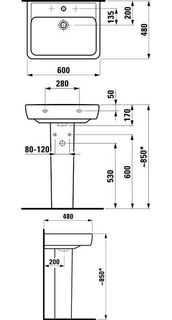 Раковина Laufen Pro А 8.1895.2.000.104.1 (60 см)