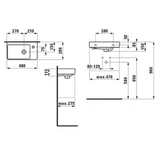 Раковина Laufen Pro S 8.1595.4.000.104.1 (48 см)