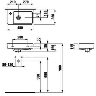 Раковина Laufen Pro S 8.1595.5.000.104.1 (48 см)