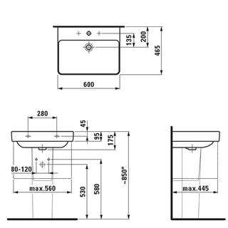 Раковина Laufen Pro S 8.1096.3.000.104.1 (60 см)