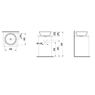 Раковина накладная Laufen Pro 8.1296.2.000.109.1 (42 см)