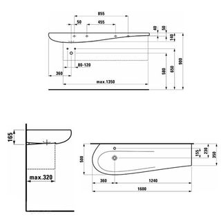 Раковина Laufen Alessi One 8.1497.1.400.104.1 (160 см)