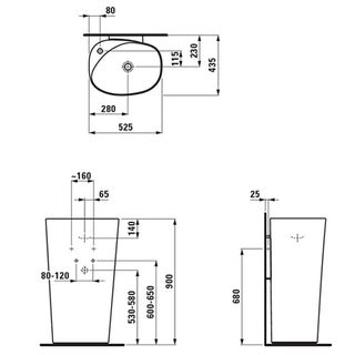 Раковина напольная Laufen Palomba 8.1180.4.000.104.1 (52 см)