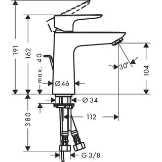 Смеситель для раковины Hansgrohe Talis E 71710000