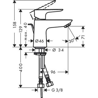 Смеситель для раковины Hansgrohe Talis E 71700000