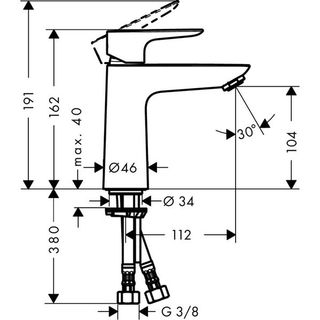 Смеситель для раковины Hansgrohe Talis E 71712000