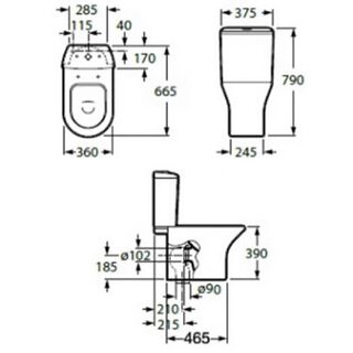 Комплект напольного унитаза Roca Leon 342649000