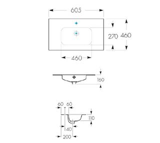 Раковина Roca Victoria Nord 32782100Y (32799E000) (60 см)