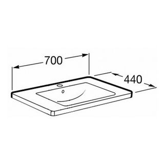 Раковина Roca Unik The Gap 327471000 (70 см)