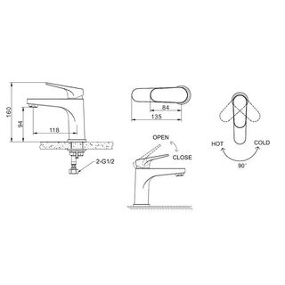 Смеситель для раковины Bravat Eler F1191238CP-RUS