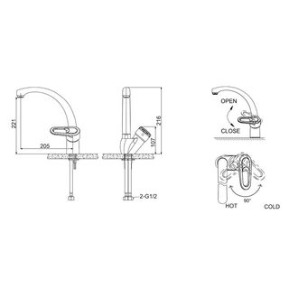 Смеситель для кухни Bravat Loop F7124182CP-RUS