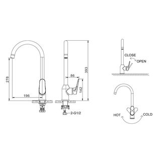 Смеситель для кухни Bravat Eler F7191238CP-RUS