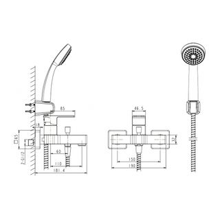 Смеситель для ванны Bravat Riffle F672106C-B
