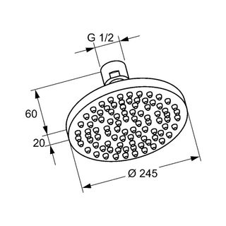 Верхний душ Kludi A-Qa 6652105-00 (250 мм)