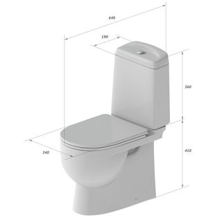Унитаз напольный Sanita Luxe Best Color Red (WC.CC/Best/2-DM/RED.G/S1) с крышкой-сиденьем микролифт