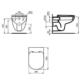 Инсталляция Ideal Standard (W990101) в комплекте с унитазом Tempo микролифт