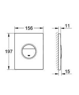Смывная клавиша Grohe Nova Cosmopolitan 38765000 хром глянцевый