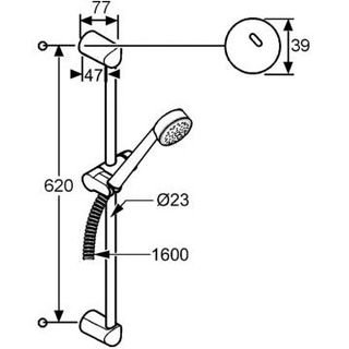 Душевой гарнитур Kludi Zenta 6063005-00 (600 мм)