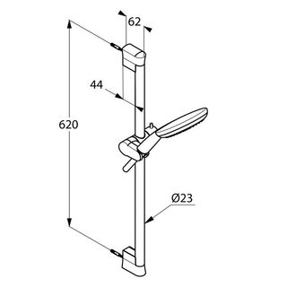 Душевой гарнитур Kludi Freshline 6793005-00 (600 мм)