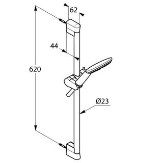 Душевой гарнитур Kludi Freshline 6783005-00 (600 мм)
