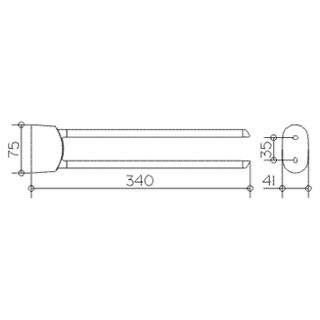 Полотенцедержатель Keuco Elegance New 11620 010000 (34 см)