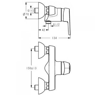 Смеситель для душа Ideal Standard Cerasprint 2012 B9570AA