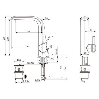 Смеситель для раковины Ideal Standard Melange A6041AA