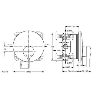 Смеситель для душа Ideal Standard Melange A4719AA скрытого монтажа