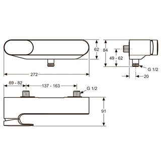 Смеситель для душа Ideal Standard Moments A3910AA