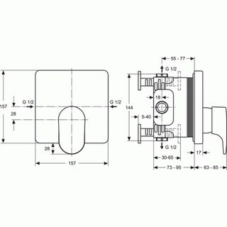 Смеситель для душа Ideal Standard Moments A4716AA скрытого монтажа