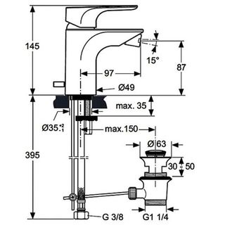 Смеситель для биде Ideal Standard Strada A5845AA