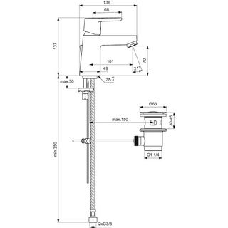 Смеситель для раковины Ideal Standard Vito B0405AA