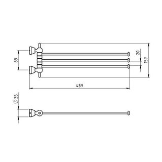 Полотенцедержатель Novaservis Metalia 3 6329.0 (тройной)