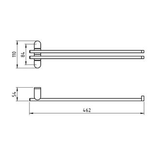 Полотенцедержатель Novaservis Metalia 2 6229.0 (двойной)