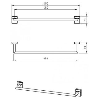 Полотенцедержатель Novaservis Metalia 12 0227.0 (50 см)