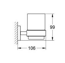 Стакан Grohe Essentials 40447001 с держателем